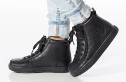 Black To The Floor Leather BILLY Classic Lace Highs -Billy Footwear BK21300 002 studio standing 1 940x614 49060b09 0603 41b2 b49e aeadc78cf287