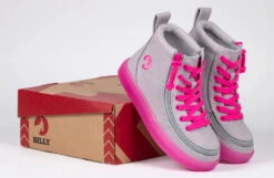 FINAL SALE - Grey/Pink BILLY Classic Lace High Tops -Billy Footwear BK22100 050 studio 2 940x614 e786d9be fe3c 4b1a b73c 387f4e648994