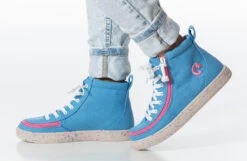 FINAL SALE - Blue/Pink Speckle BILLY Classic Lace High Tops -Billy Footwear BK22100 420 studio standing 1 940x614 b41261f1 1c8c 4261 b5e1 0bec554b9e05
