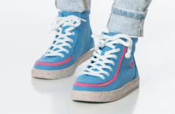 FINAL SALE - Blue/Pink Speckle BILLY Classic Lace High Tops -Billy Footwear BK22100 420 studio standing 2 940x614 63e7539e 5f64 422d b79c a5233b06e534