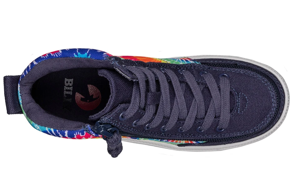 Navy Tie Dye BILLY Street High Tops 3 Navy Tie Dye BILLY Street High Tops - Image 3