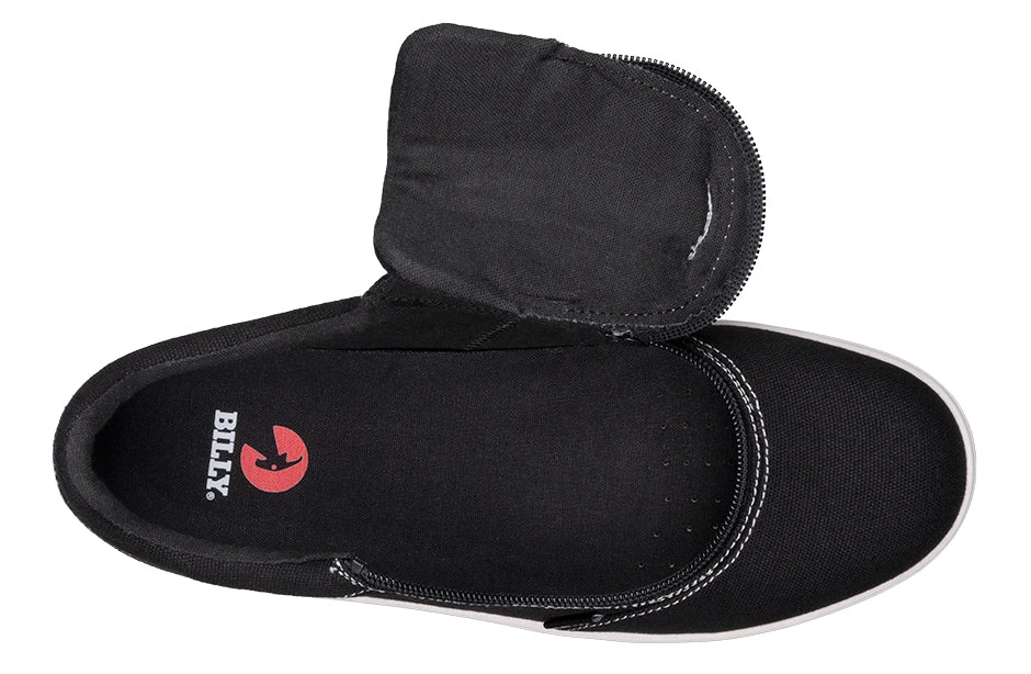 FINAL SALE - Men's Black/White Stitch BILLY Sneaker Low Tops 4 FINAL SALE - Men's Black/White Stitch BILLY Sneaker Low Tops - Image 4