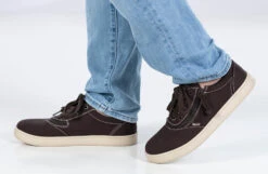 FINAL SALE - Men's Dark Brown/White Stitch BILLY Sneaker Low Tops -Billy Footwear BM22128 201 studio standing 1 940x614 15e8f664 ff78 4af8 880a 2755b2b1c5f9