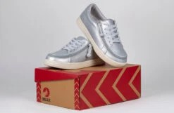 FINAL SALE - Women's Silver Grey Metallic BILLY Sneaker Low Tops -Billy Footwear BW22128 050 studio 3 940x614 792a13aa 2069 418d a0b4 803545aeb689