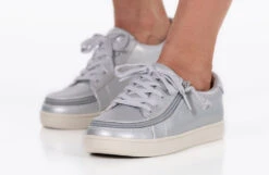 FINAL SALE - Women's Silver Grey Metallic BILLY Sneaker Low Tops -Billy Footwear BW22128 050 studio standing 2 940x614 fd328dcc 54c1 4ab5 89da f297d1083912