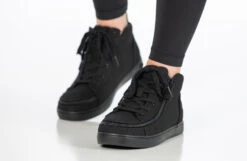 FINAL SALE - Women's Black To The Floor BILLY Sneaker Lace Mid Tops -Billy Footwear BW22135 003 studio standing 2 940x614 7218d330 ff3e 4e64 97f7 6c0dc6df16af