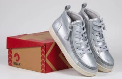 FINAL SALE - Women's Silver Grey Metallic BILLY Sneaker Lace Mid Tops -Billy Footwear BW22135 040 studio 2 940x614 fad64a64 3d0d 4870 8874 4296becb9d59