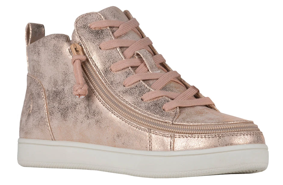 FINAL SALE - Women's Rose Gold BILLY Sneaker Lace Mid Tops 1 FINAL SALE - Women's Rose Gold BILLY Sneaker Lace Mid Tops