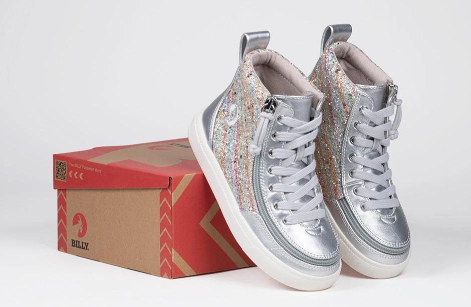 Silver Rainbow BILLY Classic Lace High Tops 8 Silver Rainbow BILLY Classic Lace High Tops - Image 8