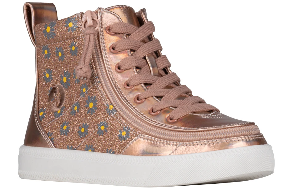 Rose Gold Daisy BILLY Classic Lace High Tops 1 Rose Gold Daisy BILLY Classic Lace High Tops