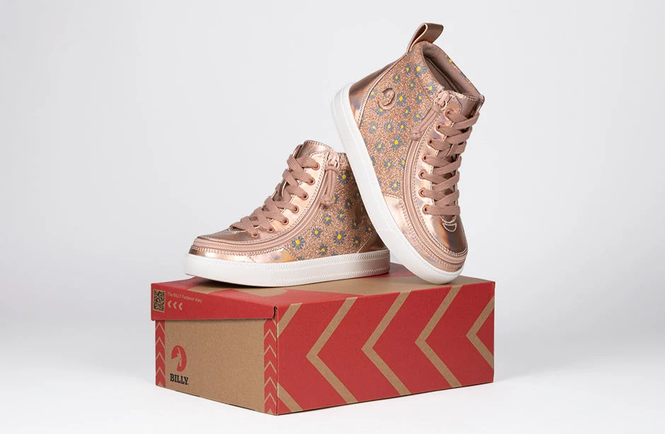Rose Gold Daisy BILLY Classic Lace High Tops 9 Rose Gold Daisy BILLY Classic Lace High Tops - Image 9