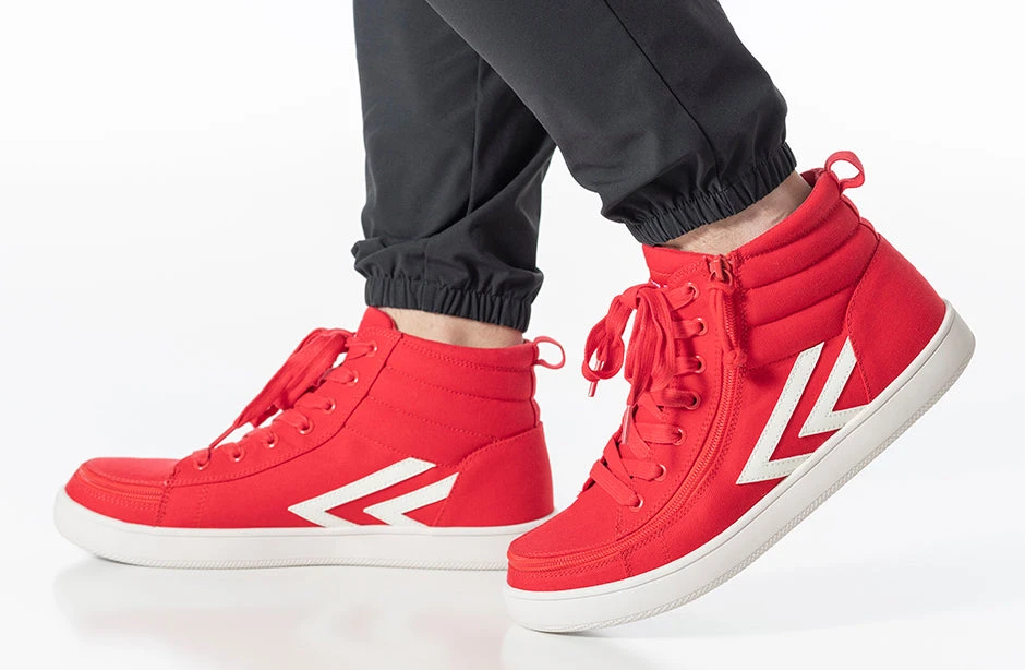 Men's Red/White BILLY CS Sneaker High Tops 10 Men's Red/White BILLY CS Sneaker High Tops - Image 10